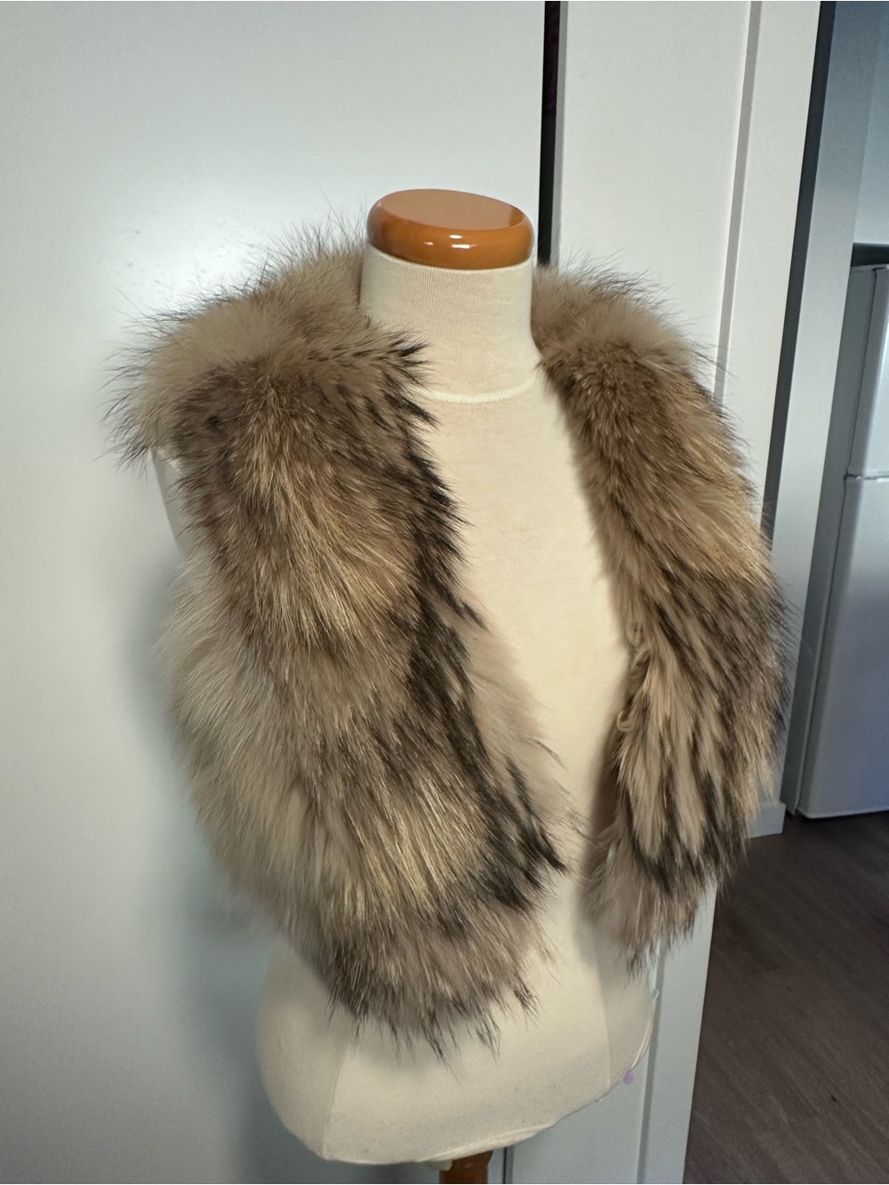 Vintage City Gee- leather and fur vest